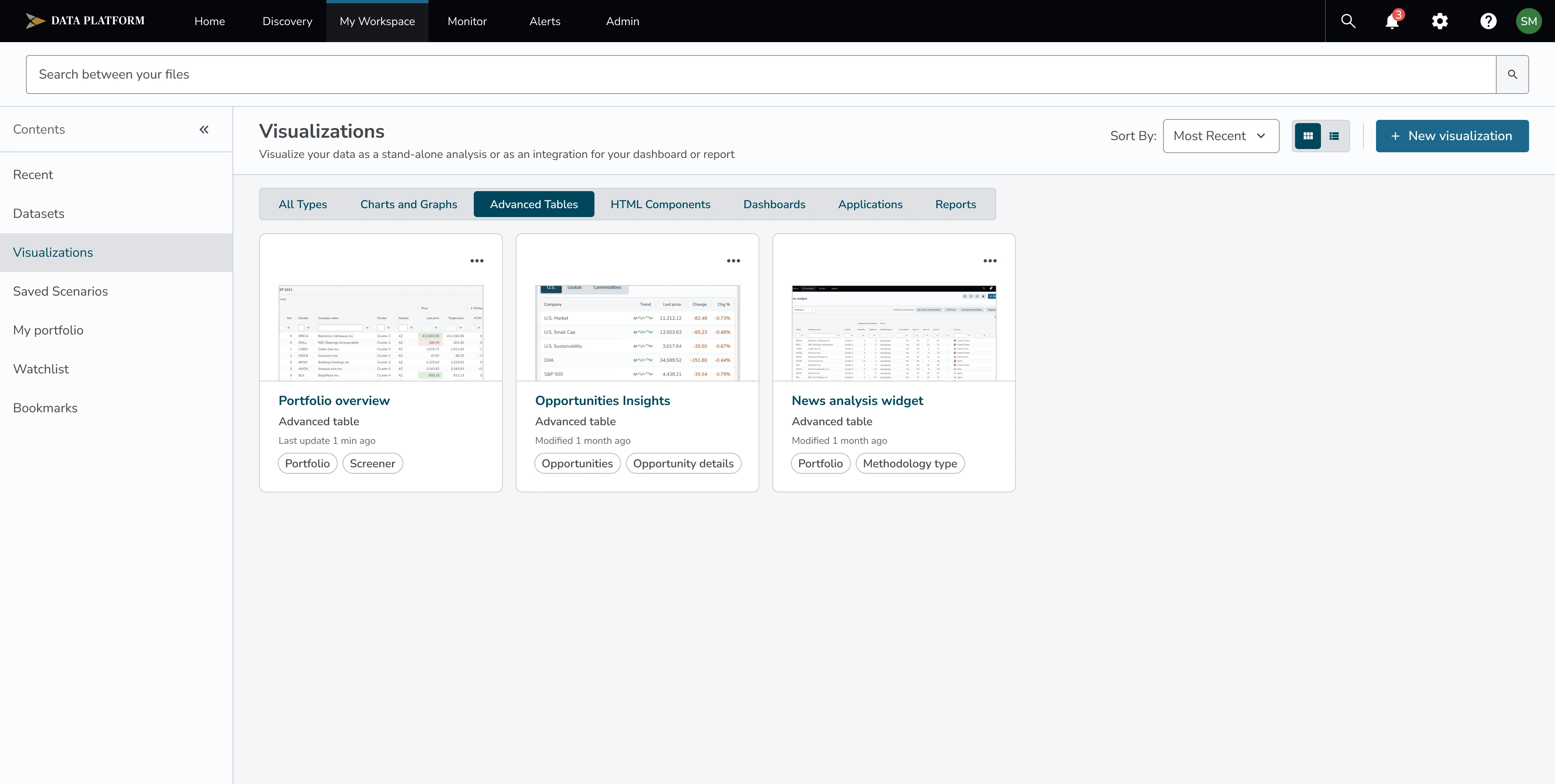 Discovery: filters and categories